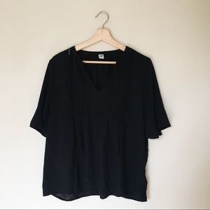 Boho flowy black shirt